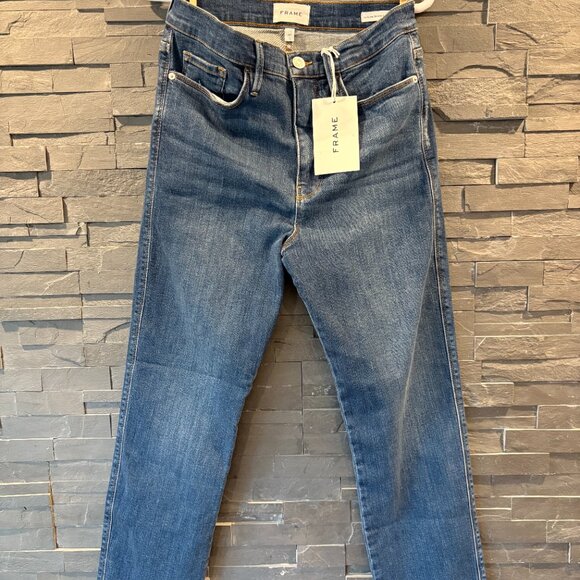 FRAME Le Silvie Slender Straight Women's Denim Size 32- New with Tags - Picture 2 of 7